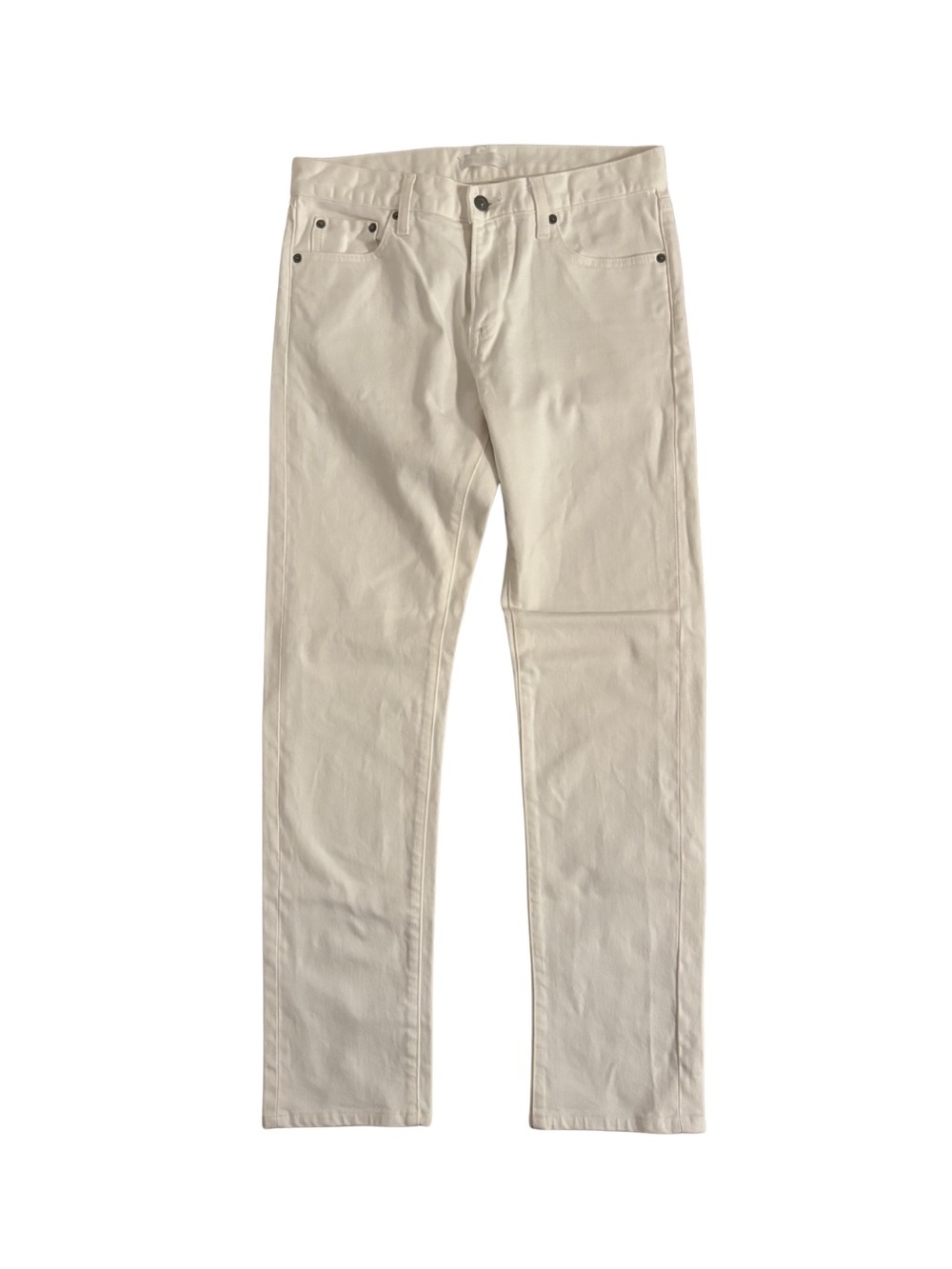 Uniqlo White Straight Leg Jean